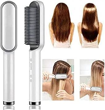 Hair Straightening Brush with Temperature Control