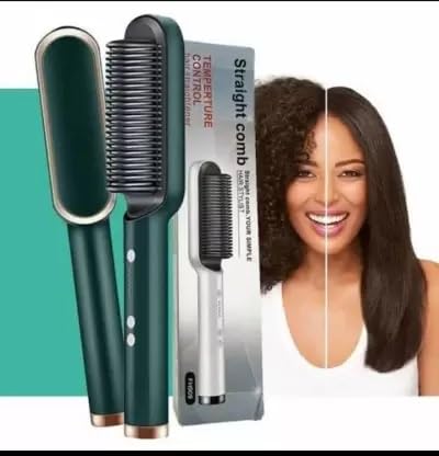 Hair Straightening Brush with Temperature Control