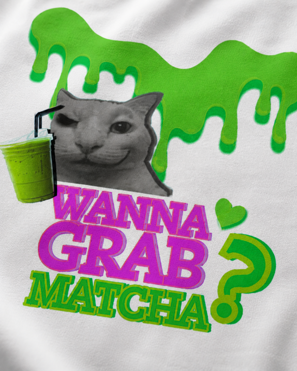 Wanna Grab Matcha? | Classic Crew Tee