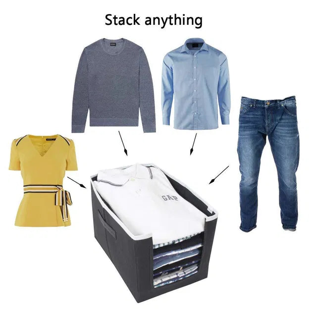 Foldable Shirt Organizer Stackers (Pack of 3)